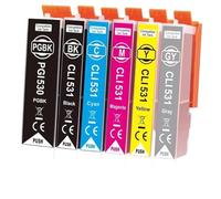 DEFIYAN PGI-530 CLI-531 XXL Ink Cartridges Compatible Replacement Compatible With TS8750 TS8751 Printers