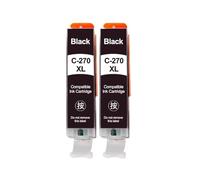 DEFIYAN PGI270 CLI271 Ink Cartridges Compatible Replacement Compatible With MG7720 TS8020 TS9020 TS5020 Printers 270xl 271xl(2PCS BK)