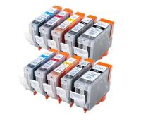 DEFIYAN PGI5BK CLI8XL PGI-5 CLI-8 Ink Cartridge Compatible With IP5300 MP500 MP530 IP4200 IP4300 IP4500 IP5200 IP5200R Printers(2 SETS (10 PCS))