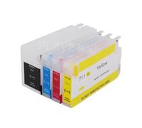DEFIYAN Plavetink 4 Color Compatible Ink Cartridges Compatible With 711 XL Compatible With Designjet T120 T520 Printers With ARC Chip