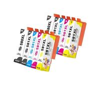 DEFIYAN Plavetink 580 581 Compatible Ink Cartridge Compatible With TS9550 TS9551 TS705 TS9551C TR7550 TR8550 Printers(2 set)