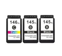 DEFIYAN Replacement Ink Cartridges Compatible With PG145 CL146 Compatible With MG2410 MG2510 Printers 145XL 146XL Compatibility(2BK 1COLOR)