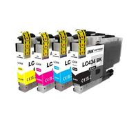 DEFIYAN Standard Capacity LC434 Compatible Ink Cartridge Compatible With DCP-J1200W Printer Color Inkjet Printing(1 SET (4PCS))