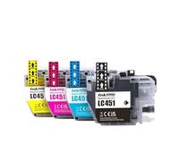 DEFIYAN Standard Capacity LC451 Compatible Color Ink Cartridge Compatible With MFC-J1010DW DCP-J1050DW DCP-J1140DW(1 Set (4PCS))