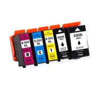 DEFIYAN T202XL Compatible Ink Cartridge Compatible With 202 XL Ink Cartridge Compatible With XP-6000 XP-6001 XP-6005 Printer(5PCS 1SET)