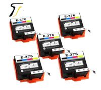 DEFIYAN T3760 Ink Cartridge Compatible With PictureMate PM-525 T376 Ink Cartridge Compatible With T376 Series Printers(5 PCS)
