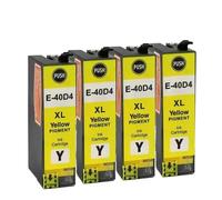 DEFIYAN T40D1 T40D2 T40D3 T40D4 T40D Compatible Ink Cartridge Compatible With SureColor SC-T3100 SC-T5100 SC-T2100 Inkjet Printers(4pcs Yellow)