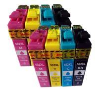 DEFIYAN T502 T502XL Compatible Ink Cartridge Compatible With Expression Workforce WF2865 WF2860 XP5100 XP5105 Inkjet Printers(8PCS-2BK 2C 2M 2Y)