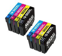 DEFIYAN T502xl Ink Cartridges Compatible With Expression Home XP-5105 XP-5100 Workforce WF-2860 WF-2865 Series Printers(2SET 8PACK)
