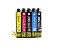 DEFIYAN T603 T603XL E-603XL Compatible Ink Cartridge Compatible With WorkForce WF-2810DWF WF-2830DWF WF-2835DWF WF-2850DWF Compatible Use(2BK-1C-1Y-1M)