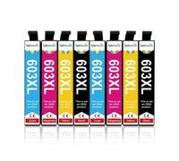 DEFIYAN T603XL Ink Cartridge Compatible With T603 T603XL Compatible With WorkForce WF2810DWF WF2830DWF WF2835DWF WF2850DWF Printers(8PCS)