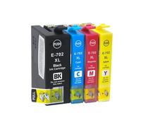 DEFIYAN T702XL 702XL Color Ink Cartridge Compatible With WorkForce Pro WF-3720 WF-3725 WF-3730 WF-3733 Printers(BKCMY-4Colors)