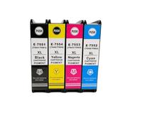 DEFIYAN T755 T7551 T7552 T7553 T7554 Compatible Ink Cartridge Compatible With WorkForce Pro WF-8590 8510DWF WF-8090DW Printer(1 SET (4PCS))