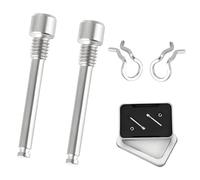 DEFIYEAR 2PCS M4 Bike Brake Caliper Bolts Screw Kit, Y8J798060 Titanium Alloy Disc Brake Caliper Bolt with Circlips, Lightweight Pin Screw Replacement for Disc Brakes, Compatible for Shimano