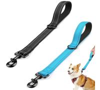 DEFIYEAR 2PCS Short Dog Lead - Reflective Dog Lead with Padded Handle, for Medium & Large Dogs, Nylon Training Leads for Walking Traffic Control and Safe Training in Crowded Areas