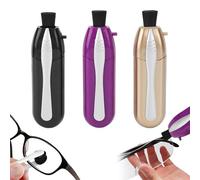DEFIYEAR 3 Pieces Peeps Glasses Cleaner, Portable Microfiber Spectacle Cleaner Set, Mini Lens Cleaner Tool Plastic, Lens Cleaner Accessories for Glasses Sunglasses Spectacles, Eyeglasses Cleaner