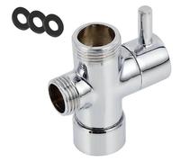 DEFIYEAR 3-Way Shower Diverter Valve - Durable G1/2" Brass Head, Leak-Proof Tap Diverter for Handheld & Fixed Shower Heads Easy Installation for Bathtub Component Replacement