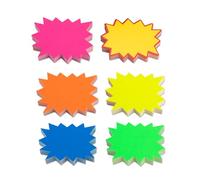 DEFIYEAR 300 PCS Fluorescent Starburst Price Labels - Star Shaped Price Tags for Retail Stores, Grocery, Party Favors