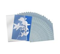 DEFIYEAR 32 PCS Cyanotype Paper A5, High Sensitive Sun Print Paper Kit, Cyanotype Papers with Acrylic Panel and Clips, for DIY Crafts and Printing, Perfect for Kids and Adults to Explore Art Projects