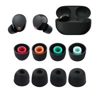 DEFIYEAR 4 Pairs Silicone Eartips for Sony WF-1000XM5 WF-1000XM4, WF-1000XM3, WF-C700N Earbuds WF WI XBA Earbuds with Storage Box (XS/S/M/L)