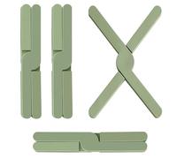 DEFIYEAR 4PCS Folding Silicone Trivet, Heat Resistant Trivets for Hot Pans, Foldable Silicone Pad for Worktops, Non-Slip Pan Stands for Kitchen, Protects Dishes Countertops and Tables from Heat Damage