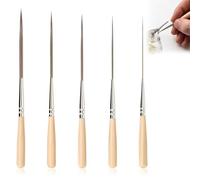 DEFIYEAR 5PCS Artist Paint Brushes Set, Detailed Brush, Liner Brushes, Thin Watercolour Professional Artists Brush Set with Ultra Fine Tip for Watercolour, Gouache, Ink, Acrylic