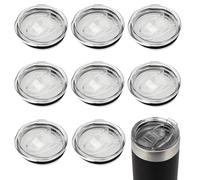 DEFIYEAR 8PCS 20oz Tumbler Replacement Lids, Spill-Proof Travel Mug Covers with Sliding Silicone Tops, Spill Proof Skinny Tumbler Lid Cup Covers Replacement Set