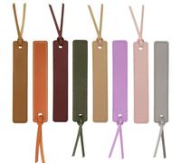 DEFIYEAR 8PCS Leather Bookmark, Leather Bookmarks for Men Women, Handmade Bookmarks with Rope, Page Markers Personalized Placeholder for Reading, for Her Book Lovers Readers Writers Christmas Gift