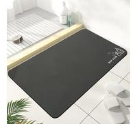 DEFIYEAR Bath Mat for Bathroom, Quick Dry Bathroom Mat, Non Slip Floor Mats, Absorbent Magic Matt, Kitchen Washable Carpet, Toilet Anti Mould(Dark Grey 40 x 60 cm)