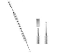 DEFIYEAR Staleks Pro Cuticle Pusher Tool, Dual-Head Steel Push-Dead Skin Remover Stainless Steel, Cuticle Pusher Manicure & Pedicure Tool, Professional Cuticle Pusher for Salon and Home Use