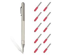 DEFIYEAR Tungsten Carbide Tip Scriber with 10PCS Replacement Marking Tips, Magnet Carbide Scribe Tool Etching, Engraving Pen for Ceramics Glass Hardened Steel