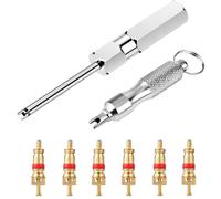 DEFIYEAR Valve Core Removal Tool, Stem Puller Tool, 6PCS Presta Valve Core Tyre Valve Removal Tool Tire Valve Stem Tool Valve Stem Puller for Cars Trucks Bicycles Tire Repairing & Installation