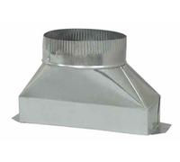 Deflect-O Galvanized Transition 3-1/4 " X 10 ", 6 ", 6 " Dia