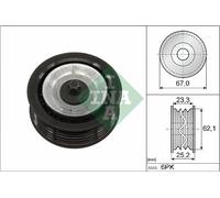 DEFLECTION/GUIDE PULLEY V-RIBBED BELT FITS: ALFA ROMEO GIULIETTA 2.0 JTDM /2.
