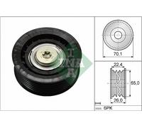 DEFLECTION/GUIDE PULLEY V-RIBBED BELT FITS: FORD MONDEO III CLIPPER 2.2 TDCI/