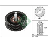 DEFLECTION/GUIDE PULLEY V-RIBBED BELT FITS: JAGUAR XF I SEDAN 3.0 D/2.0.JAGUA