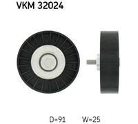 Deflection/Guide Pulley, v-ribbed belt for ALFA ROMEO 156 166 SKF VKM 32024