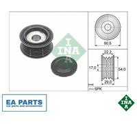 Deflection/Guide Pulley, V-ribbed belt for AUDI VW INA 532 0854 10
