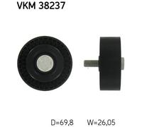 DEFLECTION/GUIDE PULLEY, V-RIBBED BELT FOR BMW E81 E87 E88 E82 SKF VKM 38237