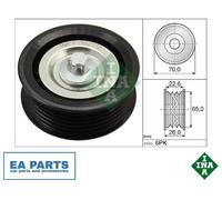 Aux Belt Idler Pulley fits VAUXHALL VECTRA C 1.9D 02 to 09 Guide Deflection INA