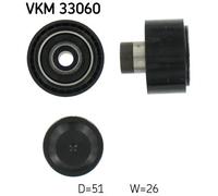DEFLECTION/GUIDE PULLEY, V-RIBBED BELT FOR CITROËN BERLINGO C3 SKF VKM 33060
