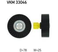 DEFLECTION/GUIDE PULLEY, V-RIBBED BELT FOR CITROËN C4 C8 DISPATCH SKF VKM 33046