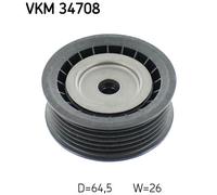 DEFLECTION/GUIDE PULLEY, V-RIBBED BELT FOR FORD TRANSIT SKF VKM 34708