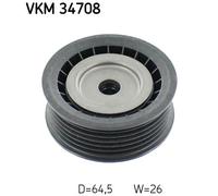 Deflection/Guide Pulley, v-ribbed belt for FORD TRANSIT SKF VKM 34708 NEW