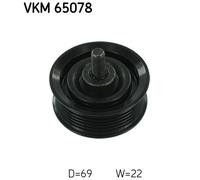 DEFLECTION/GUIDE PULLEY, V-RIBBED BELT FOR HYUNDAI AVANTE SKF VKM 65078