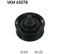 DEFLECTION/GUIDE PULLEY, V-RIBBED BELT FOR HYUNDAI AVANTE SKF VKM 65078