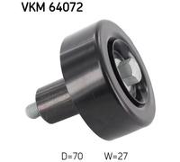 DEFLECTION/GUIDE PULLEY, V-RIBBED BELT FOR HYUNDAI IX35 PALISADE SKF VKM 64072