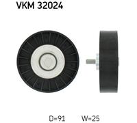 DEFLECTION/GUIDE PULLEY, V-RIBBED BELT FOR LANCIA KAPPA LYBRA SKF VKM 32024