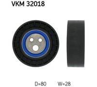 Deflection/Guide Pulley, v-ribbed belt for LANCIA LYBRA SKF VKM 32018