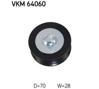 DEFLECTION/GUIDE PULLEY, V-RIBBED BELT FOR MAZDA 3 6 CX-5 SKF VKM 64060